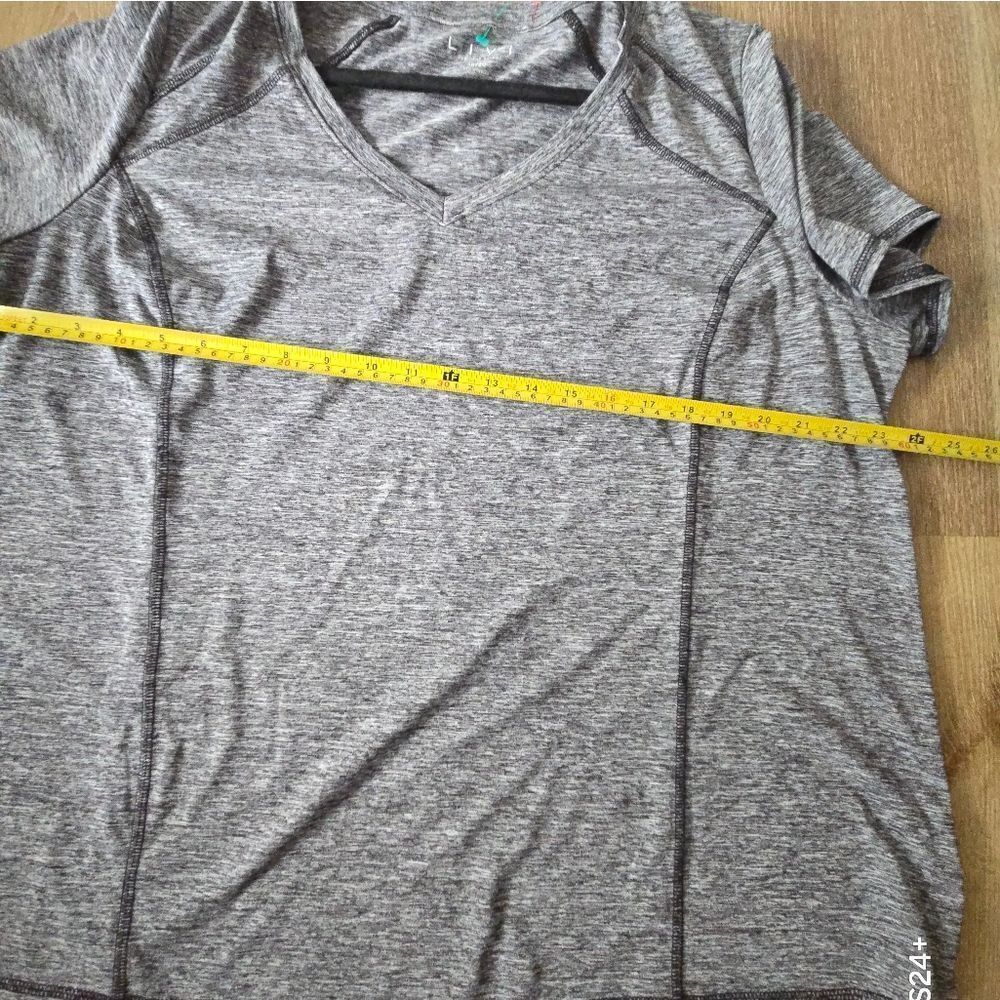 Gray V-Neck Women's Top - Picture 4 of 6